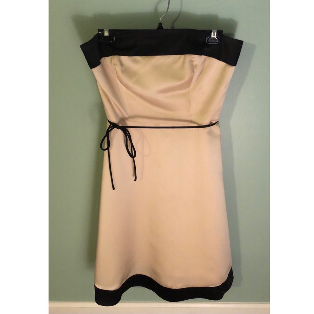 White House Black Market Strapless Midi Cocktail